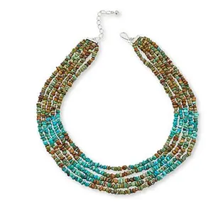 Mine Finds by Jay King 5-Strand Spruce Mountain Turquoise Nugget 18" Necklace