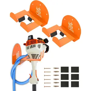Weedeater Rack & Garden Tool Hanger - 2 Pack - 180LB Heavy-Duty Alloy Steel Wall Mount Set, for Stihl Power Tools, Grass Trimmer, Garden Tools, Space-Saving Storage for Garage, Shed, Workshop