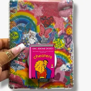 CHEATERS| ERIC JEROME|  - Anti-Drop Kindle, Phone & E-reader Grip - Black Romance - Magnetic Base Included - Approximately 55mm x 38.6mm - Plastic
