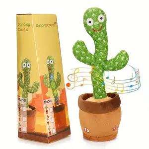 1pc dancing cactus plush toy,  singing and imitating recording, 120 English songs, interactive dancing and speaking functions). cat toys cat stuff