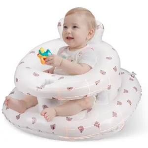 Inflatable Baby Seat for Babies 3–36 Months,Floor Chair with Built-in Air Pump, Extra-Wide Base & Anti-Tip Support, Infant Chair for Sitting & Feeding – Bear
