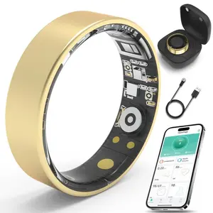 Smart Ring Fitness Tracker: Blood Pressure Heart Rate Sleep Monitoring IP68 5ATM Waterproof Multi-Sport Modes for Men and Women