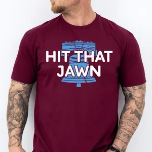 HIT THAT JAWN, Philadelphia Baseball T-Shirt Casual Cotton