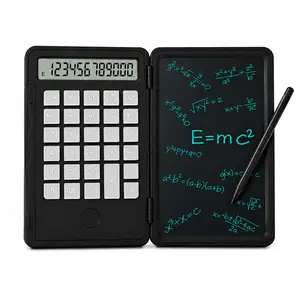 2-in-1 Foldable Calculator with 5'' LCD Writing Pad - Portable Educational Tool for Home, School Use (Toys & Hobbies, Educational Toys, Arts & Crafts Doodle Board)