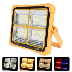 Portable LED Work Solar Light, 4 Adjustable Brightness Levels, Rechargeable Battery, Emergency Work Lamp, Father's Day Gift, Solar Rechargeable Searchlight, Rechargeable Lights