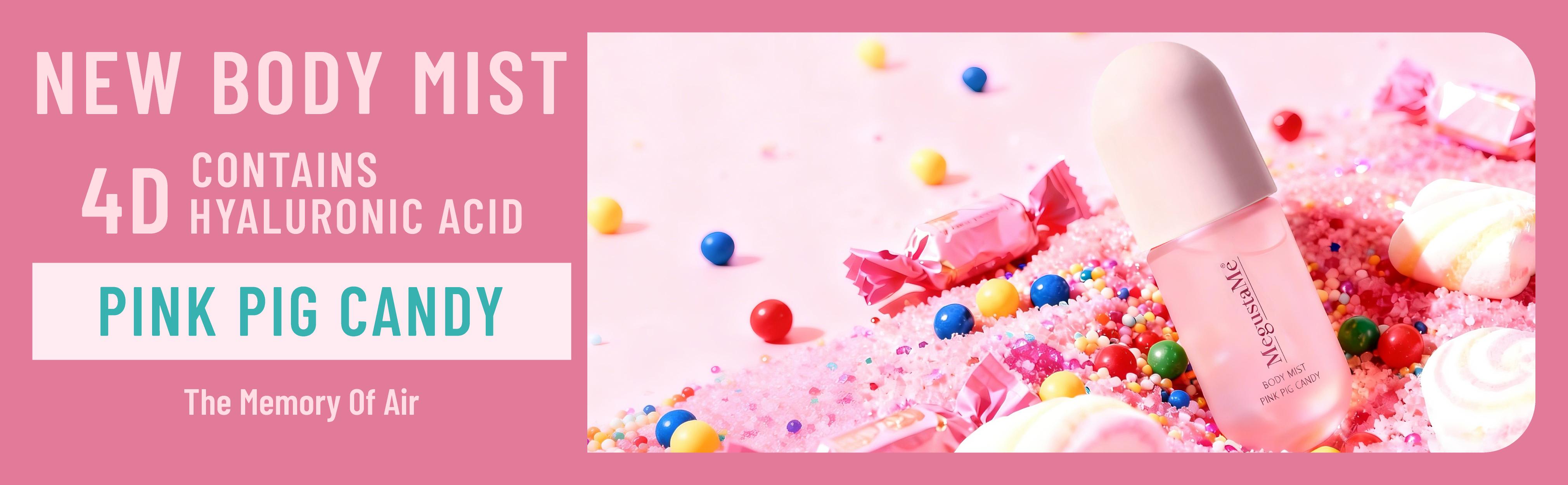 4D Pink Candy Body Spray, long-lasting sweet candy fragrance, free from propyl paraben and butyl paraben, lightweight non-sticky everyday perfume, 3.3 liquid ounces (approx. 100 mL)