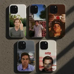Spooky Dexter Morgan Tv Show Serial Killer Fan Art Heavy Duty Tough Phone Case Shockproof Drop Protection Durable Hard Cover Aesthetic for iPhone 11 12 13 14 15 16 17 Pro Max Plus