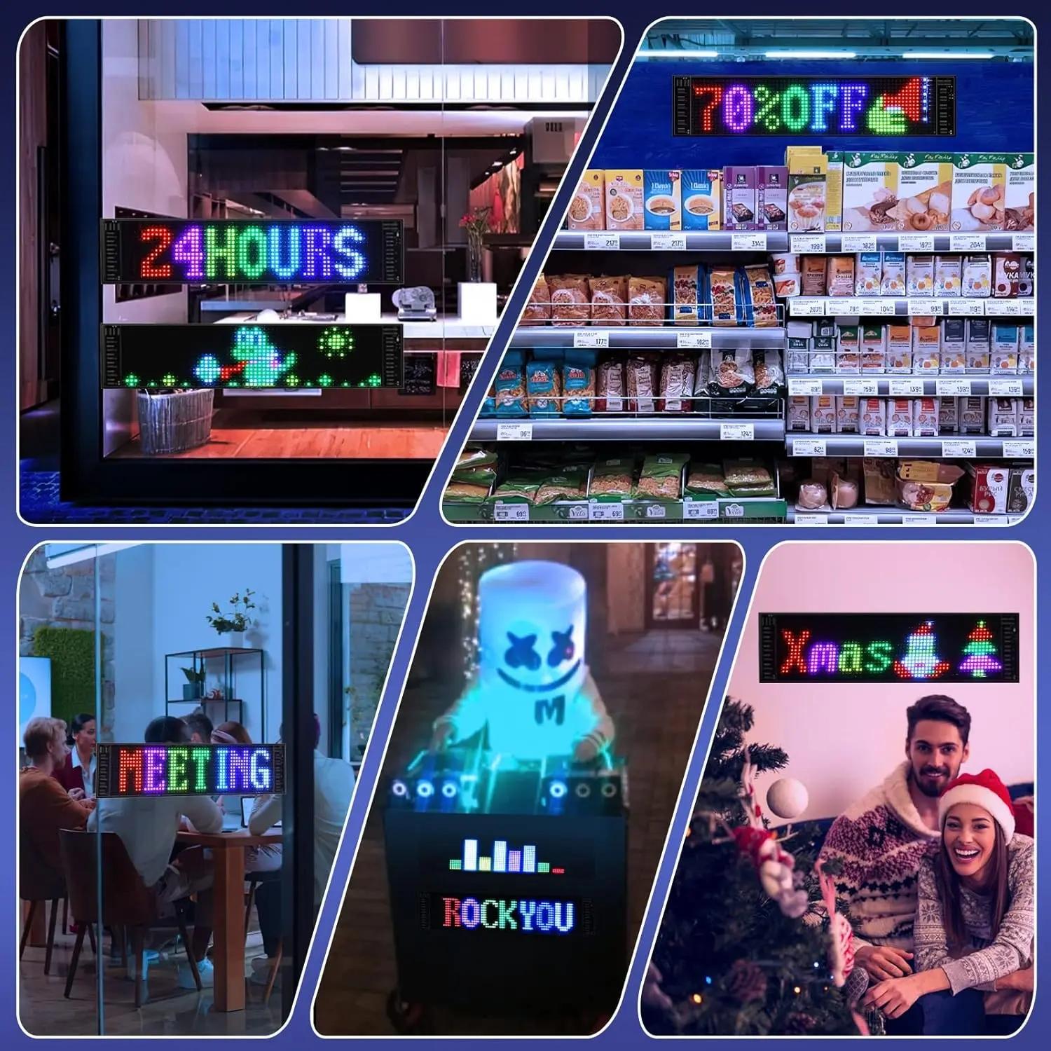 FUDUOO Eyes For Car windshield, Devil eyes For Vehicle: Programmable, Bluetooth APP Control, Pre-made Animations & Customizable Text LED Sign for car