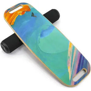 Board Trainer with Handle, Roller Board with Adjustable Stoppers - 3 Different Distance Options 4, 13 and 22 inches, for Hockey, Surfing, Snowboarding, Skateboarding and Skiing