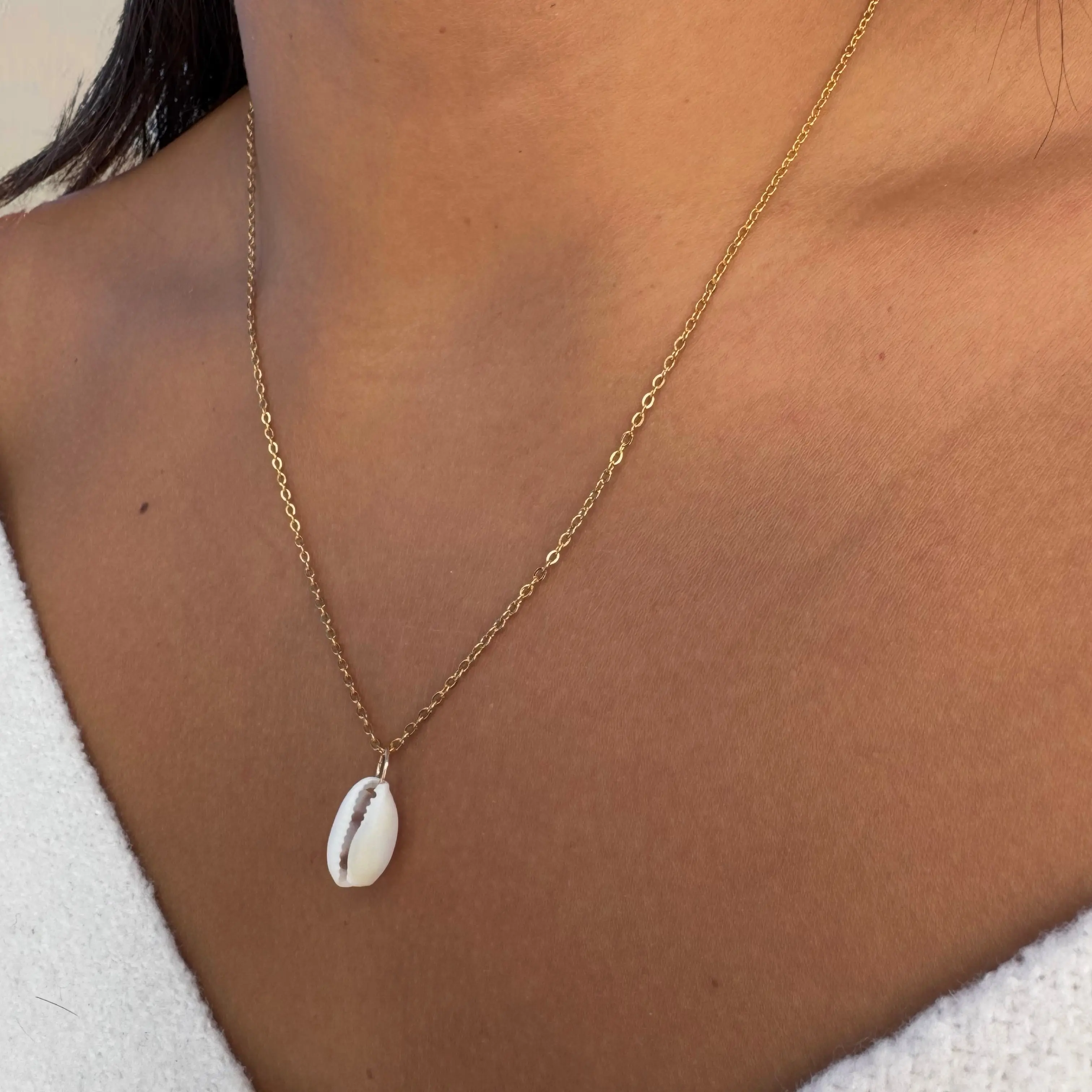 Gold Cowrie Necklace