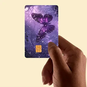 4pcs Colorful Butterfly Bank Card, Credit Card, Debit Card, Transportation Card, Room Key Card, Skin Sticker, Decorative Stickers