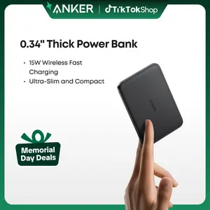 Anker Nano 5,000mAh Magnetic Power Bank, Qi2 15W Max Wireless Charging, Ultra-Slim Portable Charger, for iPhone 17/16/15/14/13/12 Series Only (MagSafe-Compatible) summervibes