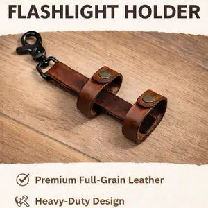 Inverted firefighter flashlight holder