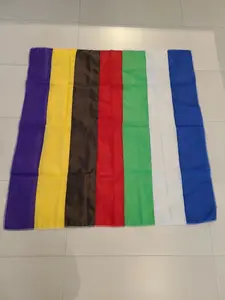 Panuelo 7 Potencia 7 African Powers Santeria Ifa Osha Palo Santo Red with Gold Accents Decorative Cloth Featuring Central Design