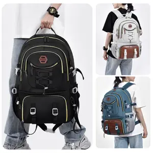 Durable Men's Backpack Large Capacity Travel Daypack for Long Distance Travel Comfortable Double Shoulder Bag Lightweight Stylish Design Perfect for Outdoor Hiking and Everyday Use