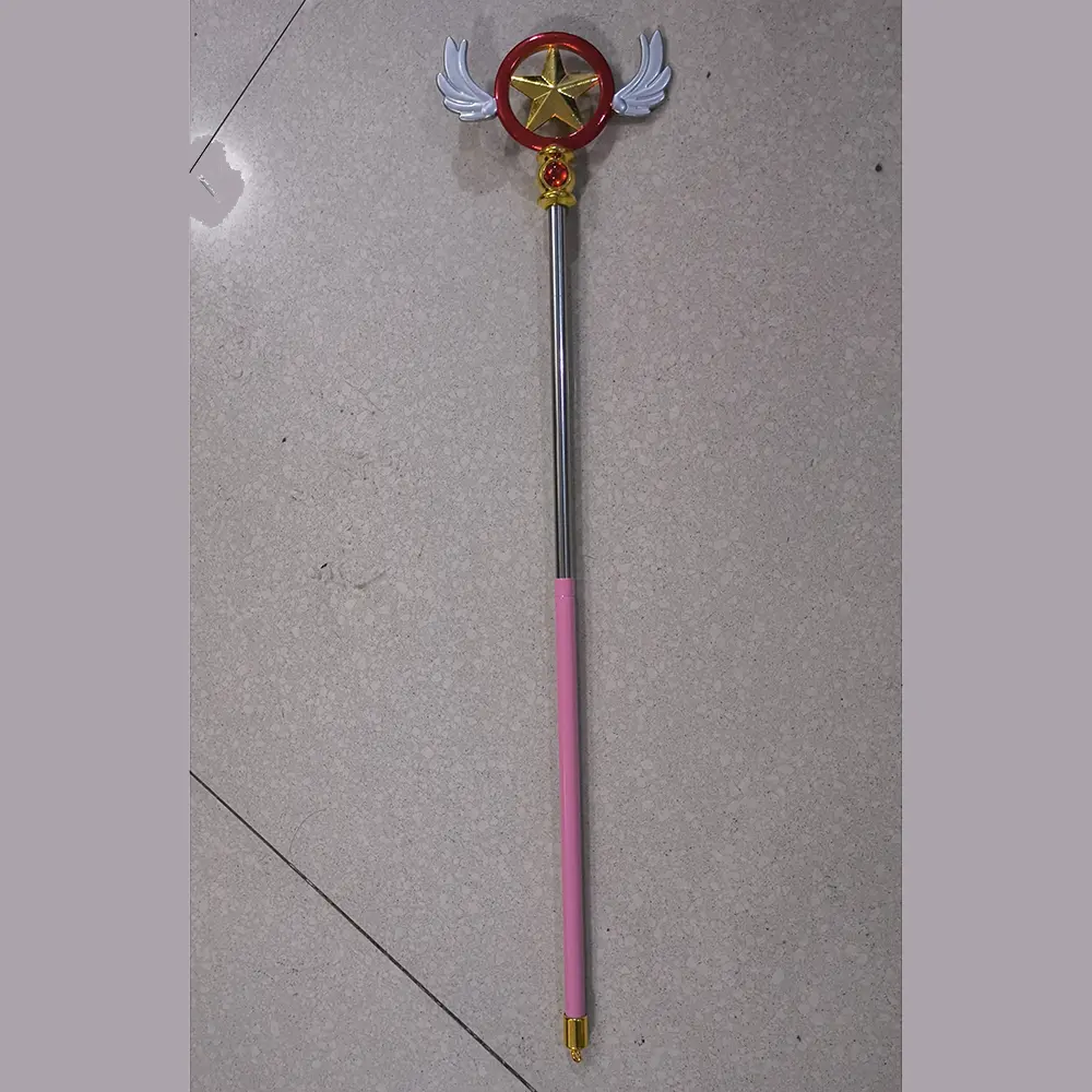 Clear Card Captor Sakura Kinomoto Cosplay Star Magic Telescopic Wand Boxed Model