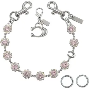 Cherry Bag Charm Classic Chain, Fashion Wallet Pendant for Women, and Silver Color Set, Stylish Accessory for Daily Use