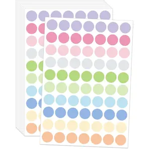 1610 PCS Colored Dot Stickers 3/4" Round Circle Color Coding Labels 10 Assorted Dot Stickers for Toddlers Macaron