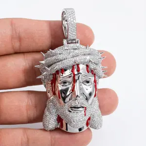 Men's 18 Karat Gold-Plated Copper Fashion Necklace - Graffiti Face Pendant with Shiny Ice-Surface Stones, Gold Statement Chain, Street Hip-Hop Costume Jewelry, Ideal Gift for Brothers, Party Accessory