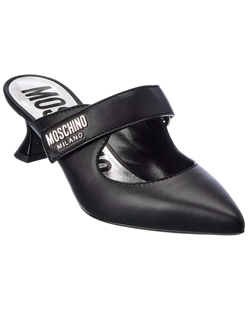 Moschino Logo Leather Pump Moschino Logo Leather Pump