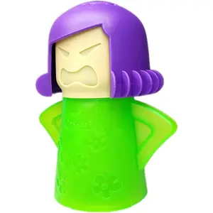 Angry Mama Microwave Oven Steam Cleaner, Angry Mom Microwave Cleaner, Just Add Vinegar and Water, Cut Cleaning Time by Half (Green) No Brand