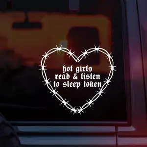 Hot Girls Read & Listen To Sleep Token Decal - Weatherproof Vinyl Sticker for Car Window, Laptop, Mirror or Any Surface