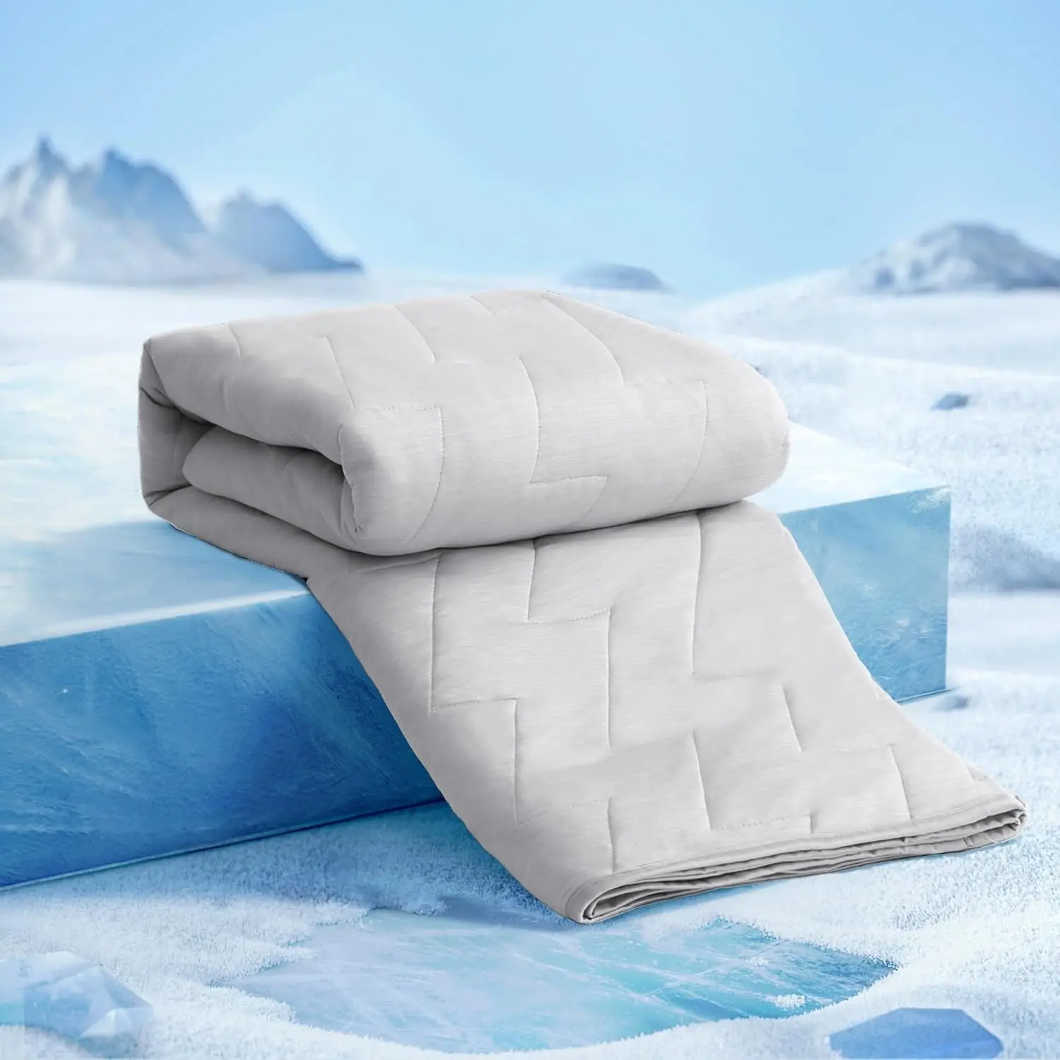 Elegear Arc-Chill Cooling Comforter - Double, Wrinkle Resistant, Biomimetic Fill Stays Airy, Lightweight Duvet Insert for Hot Sleepers, Breathable Washable Bedding, All Season Machine Washable Quilt, Cooling Blankets
