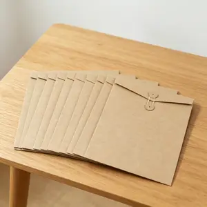 A4 Kraft Paper Envelopes, Heavy-Duty File Pockets, Extra Thick Document Mailing Bags, Letter-Size Expansion Pocket, Essential Office Supplies