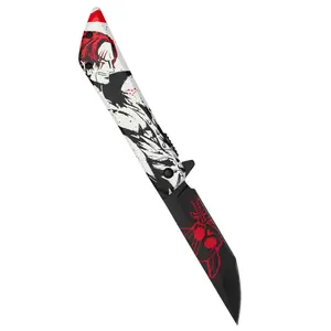 Red Hair Pirate Anime Inspired Folding Knife – Adventure Manga Graphic – EDC Collectible – Display Decor – Gift for Fans