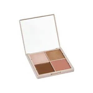 [RUBY VIBE CO] Shade Story Ultimate 4-Color Face Palette Collection Highlighter Contour Blush & Bronzer Multi-Use Palette for Sculpting and Glowing
