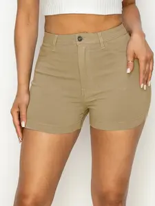 Ashley B Super Stretchy High-Waisted Mint Shorts – Sculpting Fit & All-Day Comfort