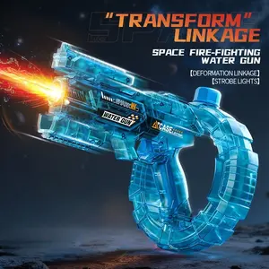 LED Electric Water Gun Toy Blasters with Firelight Effect, Rechargeable Outdoor Party Gift, Safe for Adults and