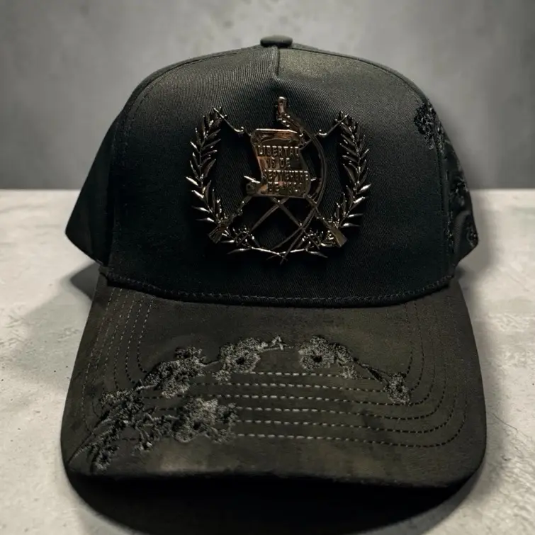 Guatemala Fitted Snapback Fashion Hat - Premium Casual Trendy Hat, High-Quality Suede Visor, Rhinestone Accents, Floral Design