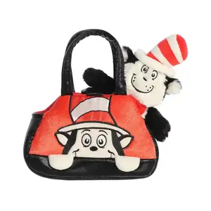 Aurora Fancy Pal Whimsical Dr. Seuss 7.5" Peek-A-Boo Cat in the Hat