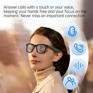 New Smart Glasses, 5mp HD Camera, Ai Translation, Video Recording, Voice Call, Bluetooth-compatible Music, Sun Glasses, Unisex Design, Multifunctional Smart Glasses
