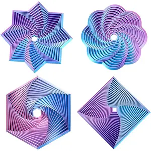 Deformable Hexagon/octagon Stress Relief Fidget Toy, Stress Relief Fidgeting, 3D Printed Sensory Toy, Rotating Spiral Design, Colorful Relaxation Toy, Perfect Gift
