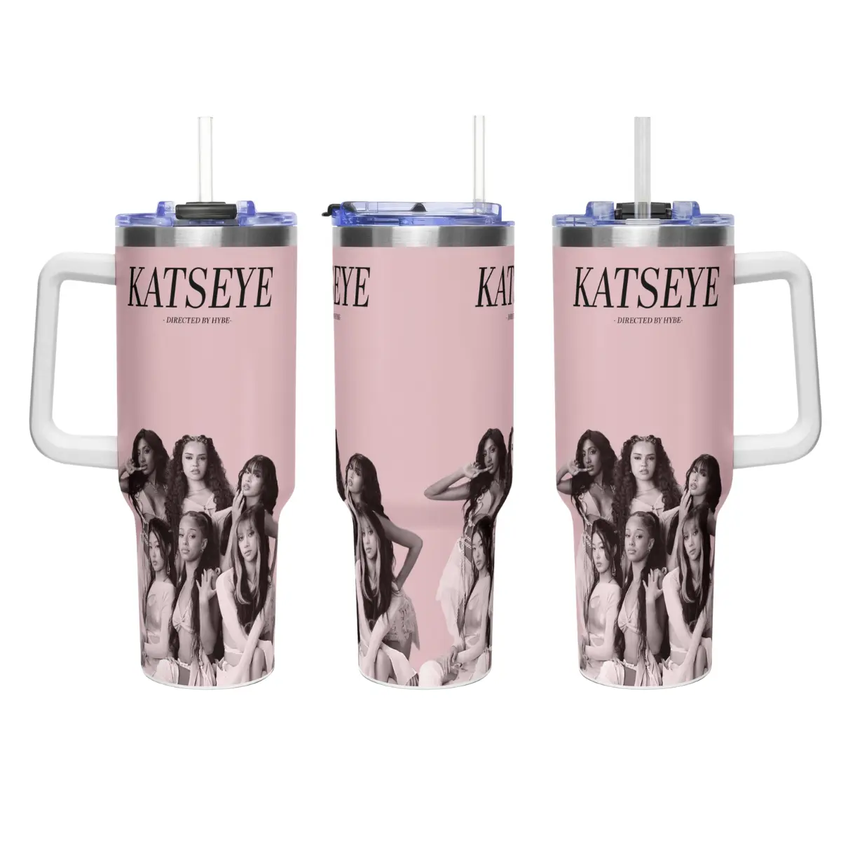 Beautiful Chaos Inspired 40oz Tumbler, K-Pop Fan Travel Mug, Girl Group Aesthetic Cup, Music Lover Gift With Handle