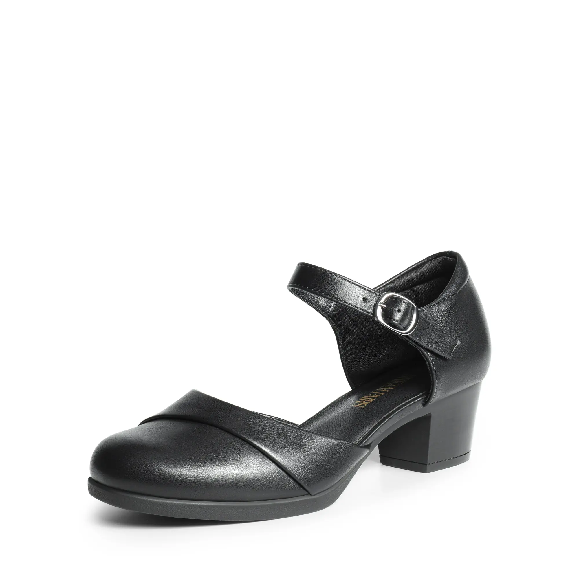DREAM PAIRS Women's Chic Chunky Low Cuban Block Heel Pumps - Round Toe, Soft Upper, Pressure-Relieving Outsole, Padded, Slip-Resistant, Classic Stylish Casual Walking Shoes for Girls, Girl, Fashion, Footwear