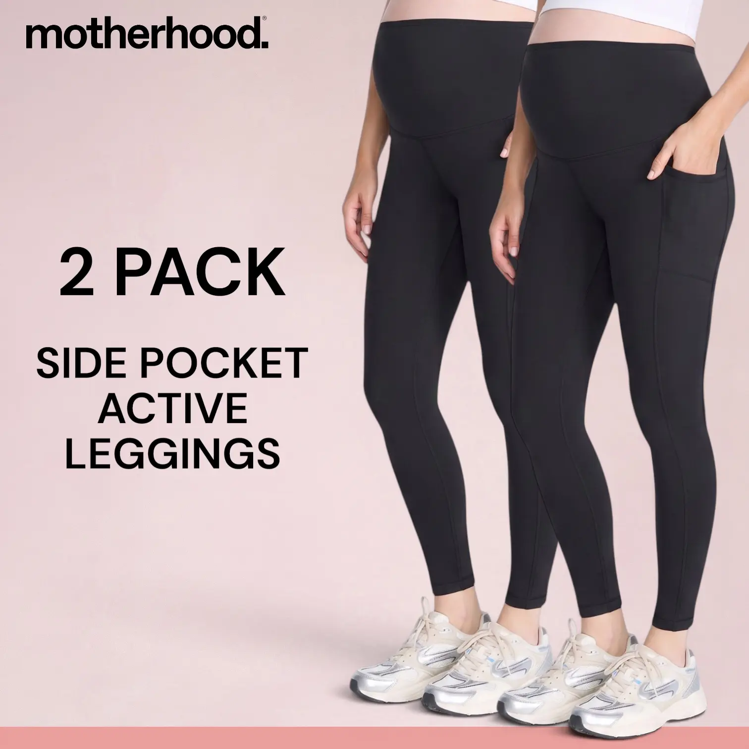 High Waist Over the Belly Active Pocket Ankle Legging