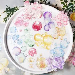 Bubble Pattern Sticker, 10pcs/pack Photo Album Scrapbook Stickers, DIY Decorative Sticker for Stationery Computer Water Bottle, for Crafts