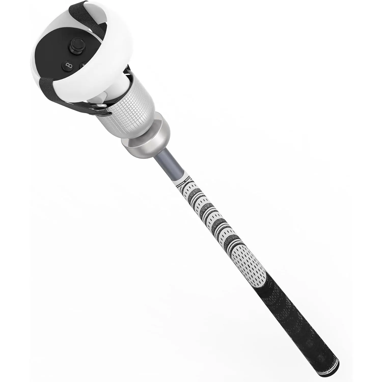 Weighted VR Golf Club Attachment for Meta Quest 2/Oculus Quest 2, Aluminum Quest 2 Golf Club Handle with Realistic Grip and Two Straps