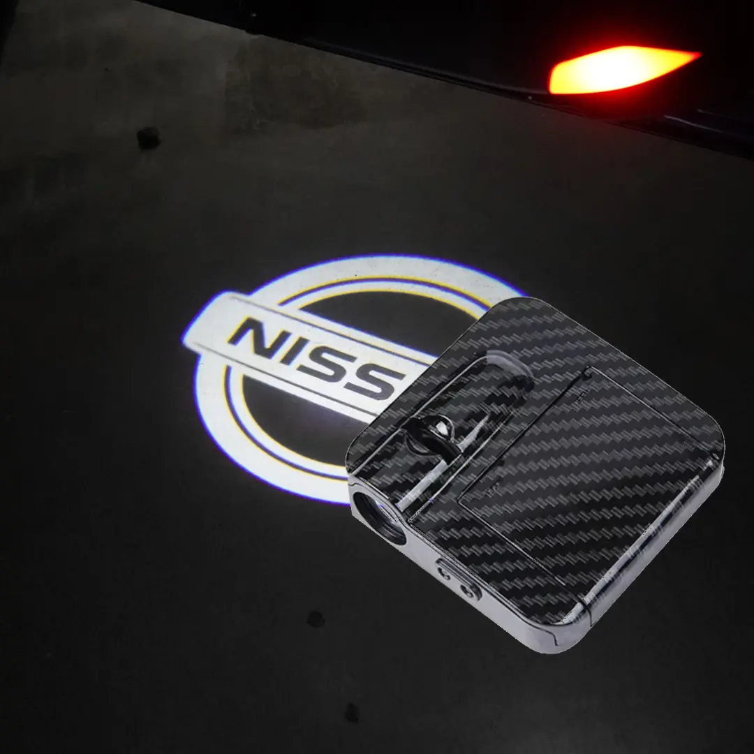 2PCS LED Car Door Welcome Lights for Nissan - HD Logo Projector Puddle Lamps for Altima, Maxima, Titan, Armada - Easy Plug & Play