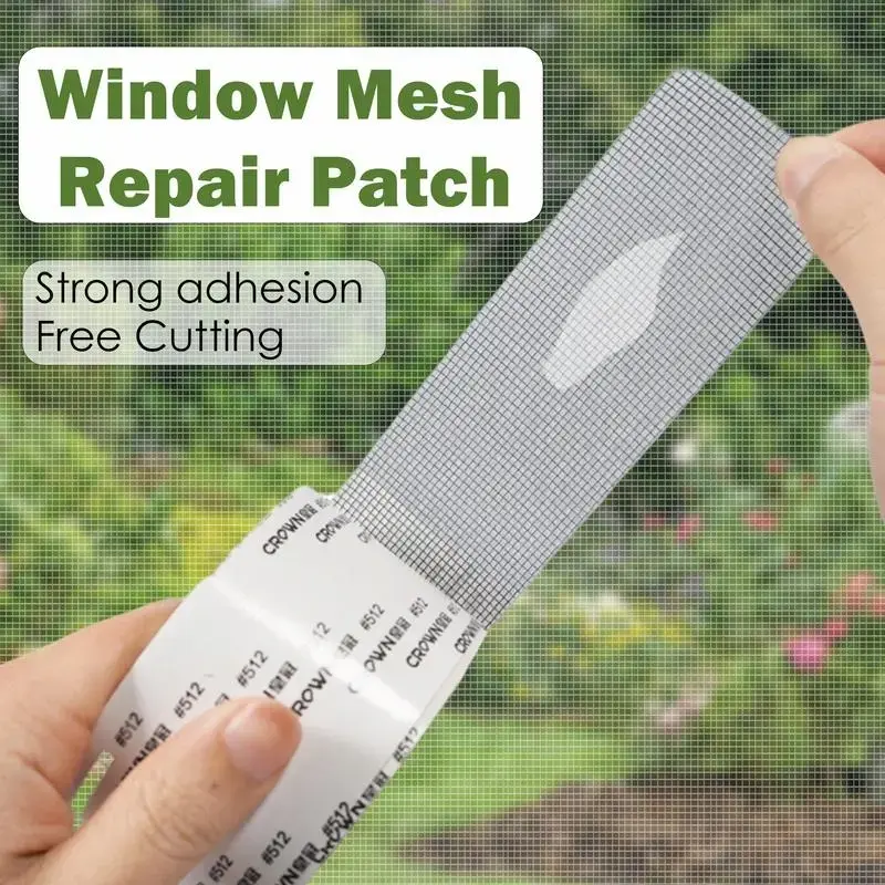 Gray Adhesive Window Screen Repair Tape - Durable Fiberglass Mesh Repair Tool, 2x157.5" Single Roll Adhesive Strips with Patch for Home Window & Door Fixing