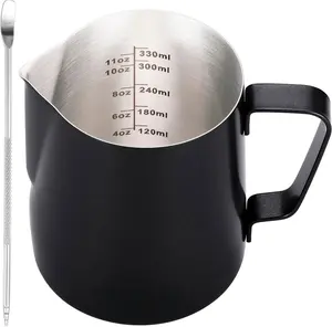 Espresso Milk Frothing Pitcher, Coffee Milk Frothing Cup, Coffee Steaming Pitcher 12 oz/350 ml