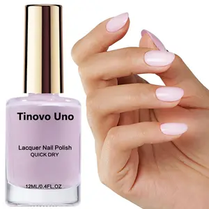 Tinovo Uno Pale Pink Nail Polish 12Ml, Nail Products, Liquid Polish, Naturally drying, no lamp baking required, Dries Quickly, Long-Lasting Shine, with Subtle Shimmer That Reflects Light for Varying Effects, Manicure, Nail Art