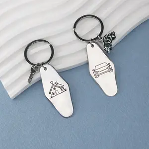 2PCS Heated Rivalry Bracelets Vintage Hotel Motel Keychain for Couples Friends Matching His and Hers Jewelry Gifts Heated Rivalry Merch