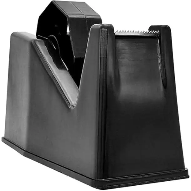 [New Deal] Tape Dispenser, Heat Press Tape Dispenser, Desk Heat Tape Dispenser 6.3 x 2.5 x 3.4 Inch, Holder Fits 1" and 3" Core (Black), Adhesive Tape, Heavy Duty