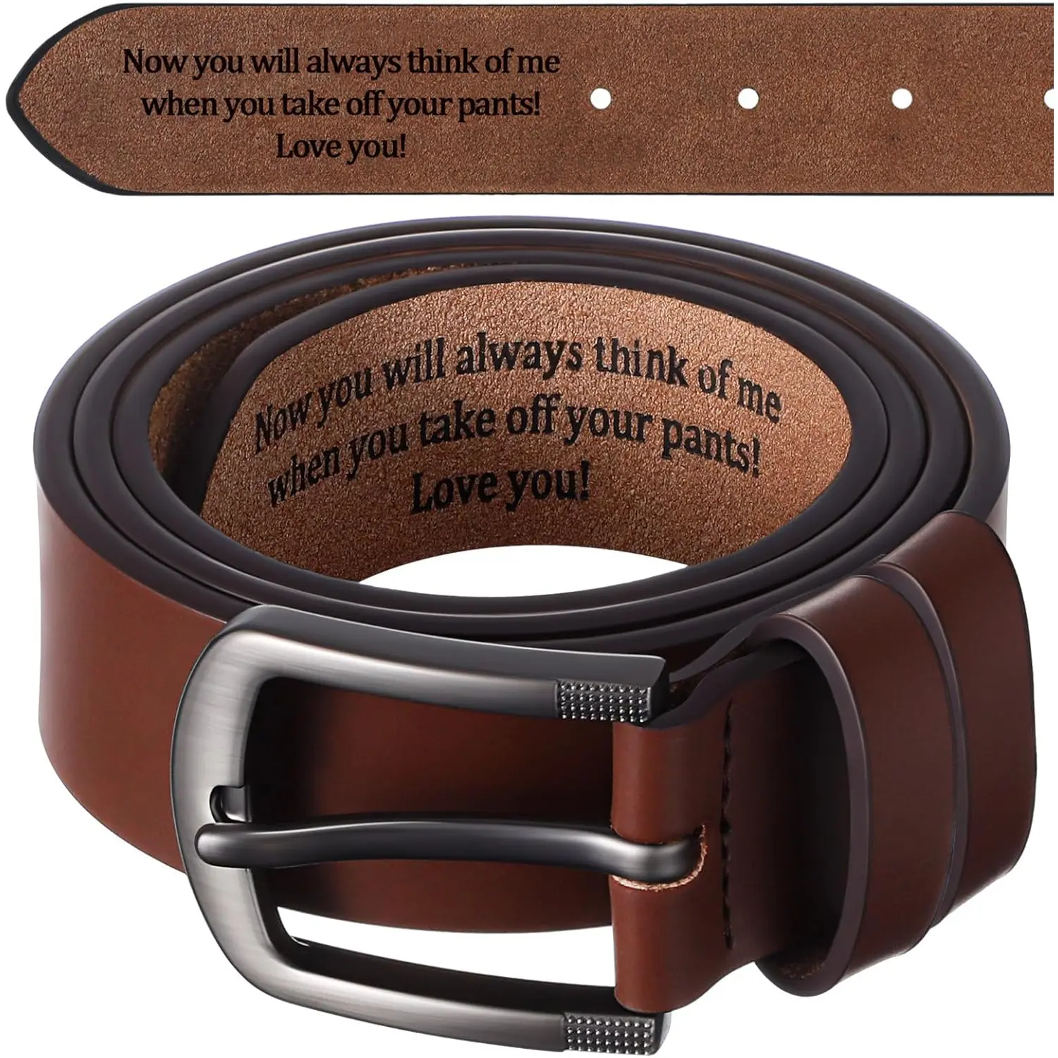 Father's Day Mens Belt Gift Husband Personalized Belts for Men Engraved Leather Gift for Him Birthday Wedding