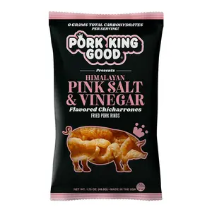 Pork King Good Himalayan Pink Salt & Vinegar Pork Rinds 4 pack Snack