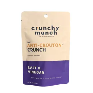 Crunchy Munch Salt & Vinegar Flavor Vegan Crunchy Munch The Anti-Crouton Crunch Organic Quinoa & Millet Baked for Consistent Crunch - Bite